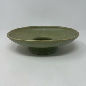 McCoy Pottery Floraline Planter Dish Green Speckled Shallow Oval Vintage USA